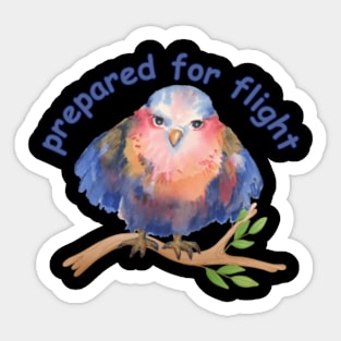 Prepared For Flight. Sticker